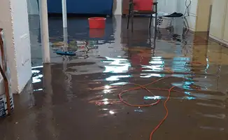 Basement with boiler, cabinets and washing machine completely flooded in ,