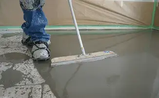 Uneven floor being professionally repaired in ,